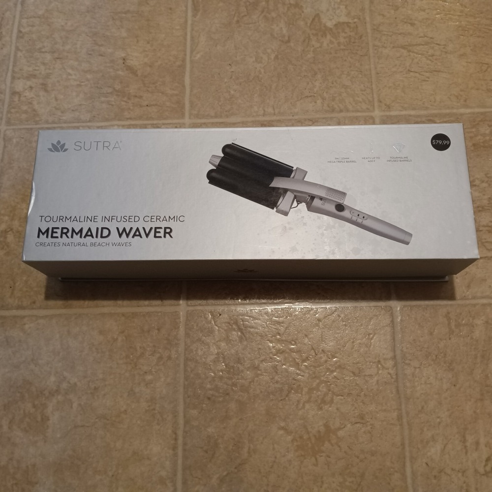 SUTRA Triple Barrel Tourmaline Infused Ceramic Mermaid Natural Beach Waver - Picture 7 of 12